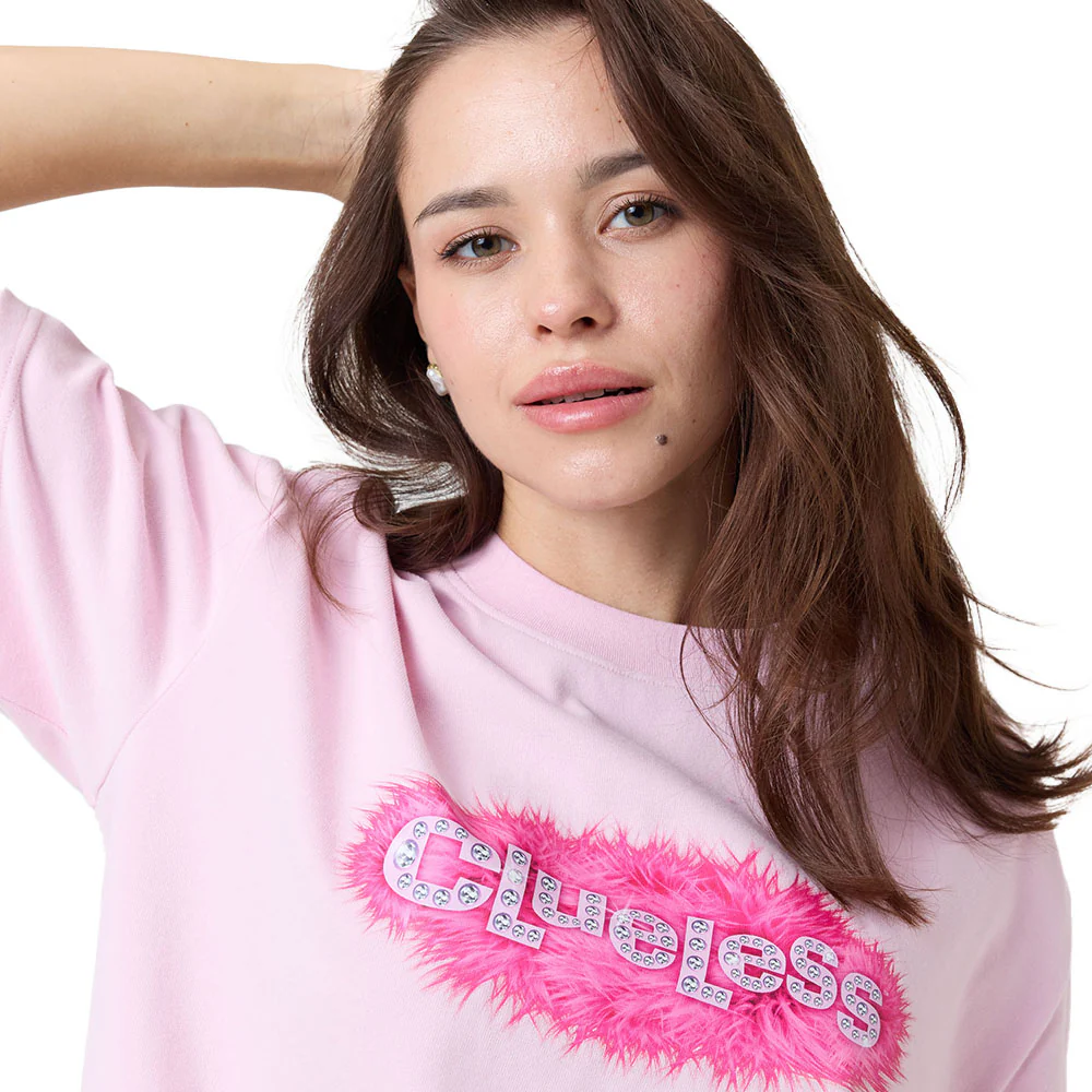 Clueless Logo Fuzzy Oversized T-Shirt by Samii Ryan - Image 7