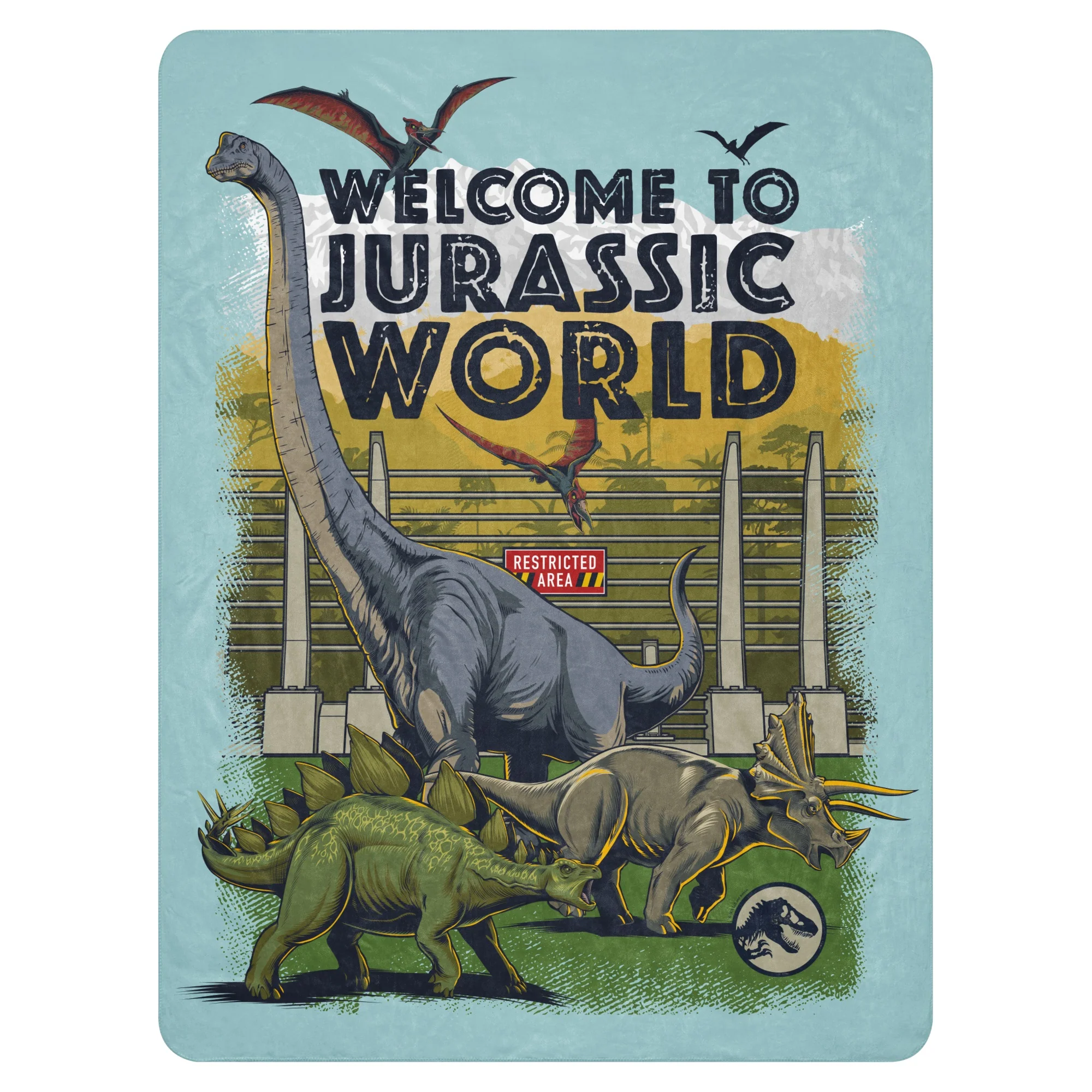 Jurassic World Welcome to Jurassic World Sherpa Blanket - Image 2