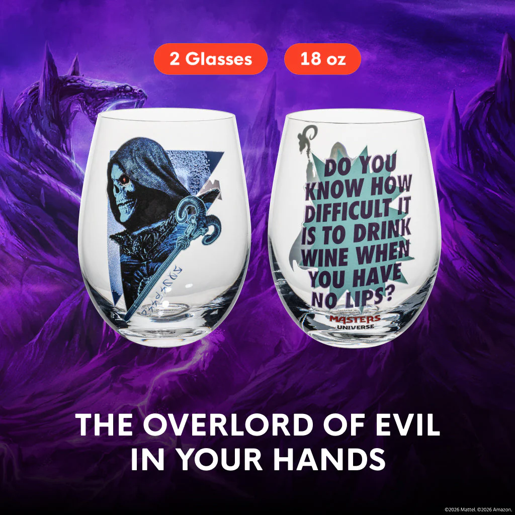 Masters of the Universe x Dragon Glassware 2026 Movie Skeletor Wine Glasses - Image 10