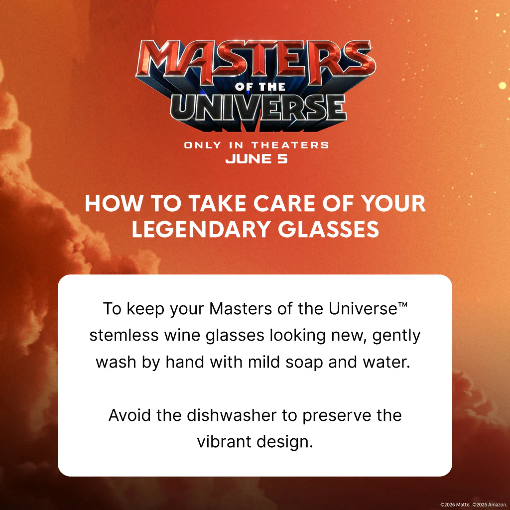 Masters of the Universe x Dragon Glassware 2026 Movie Skeletor Wine Glasses - Image 16