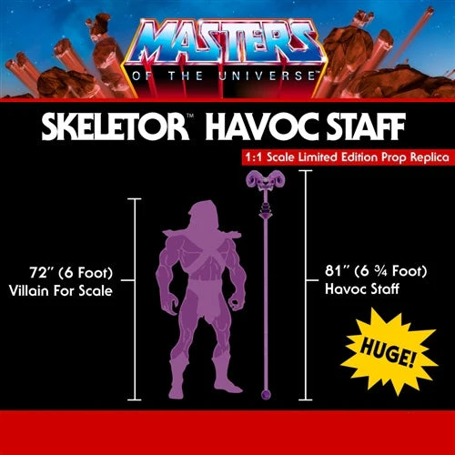 Masters of the Universe Skeletor Havoc Staff Prop Replica - Image 3