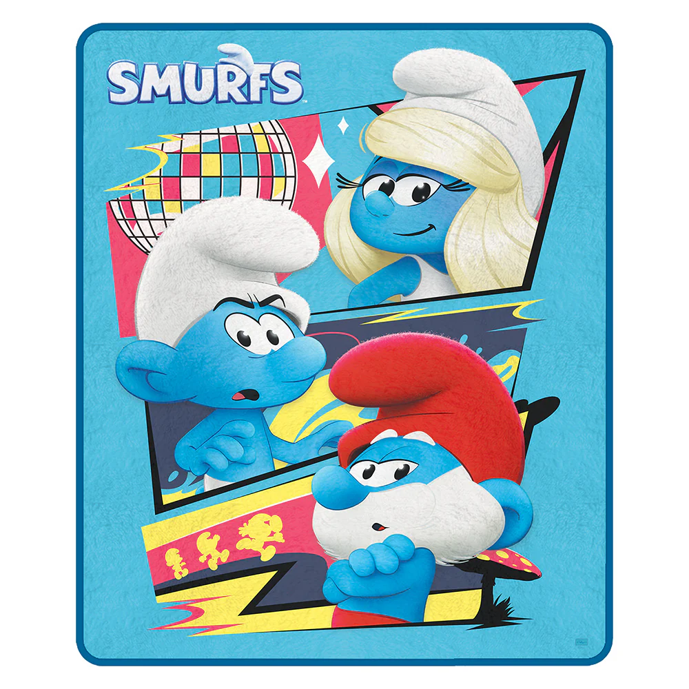 Smurfs Characters Blanket