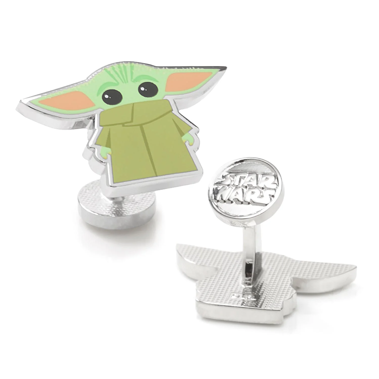 Star Wars Grogu The Mandalorian Printed Round Back Cufflinks