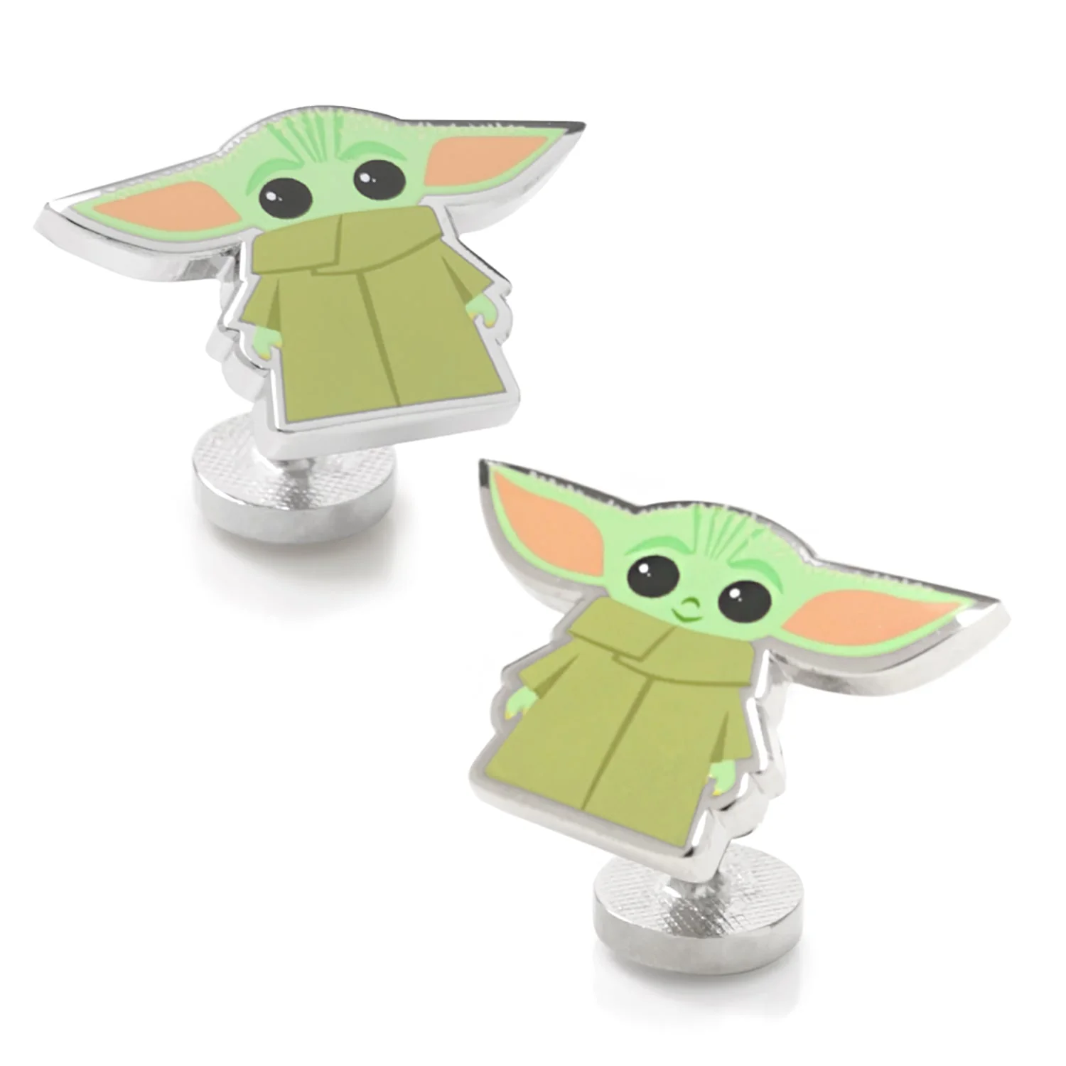 Star Wars Grogu The Mandalorian Printed Round Back Cufflinks - Image 2