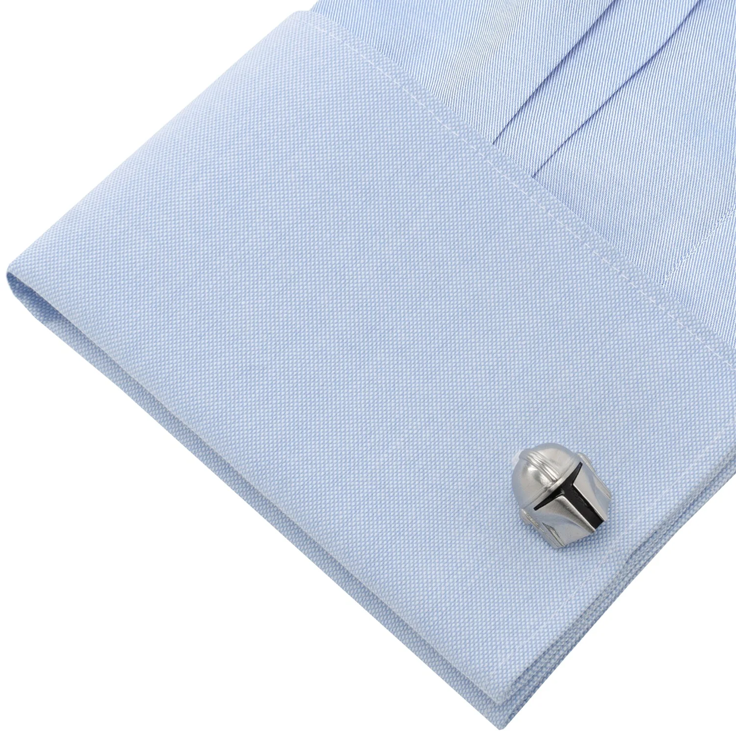 Star Wars The Mandalorian Helmet 3D Stainless Steel Cufflinks - Image 3