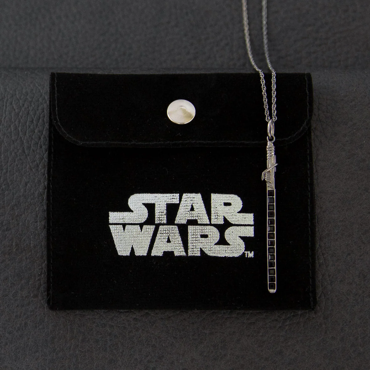 Star Wars x RockLove Darksaber Crystal Lightsaber Necklace - Image 5